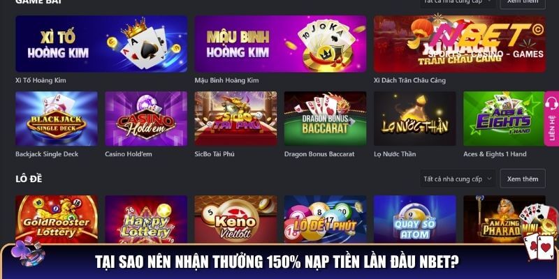 Thưởng 150% nạp tiền lần đầu – Cơ hội nhân đôi vốn cược tại NBET 5 Tại sao nên nhận thưởng 150% nạp tiền lần đầu NBET?